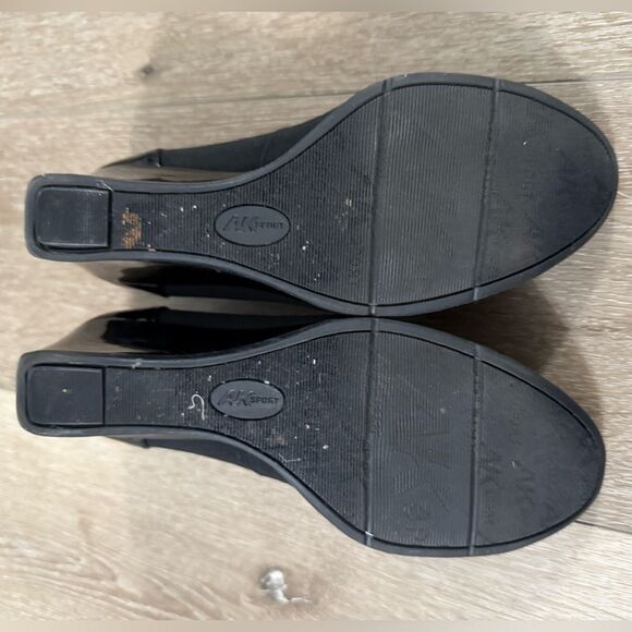 Anne Klein Sport Women's Black Wedge Shoe Sz 7.5 - Picture 7 of 10